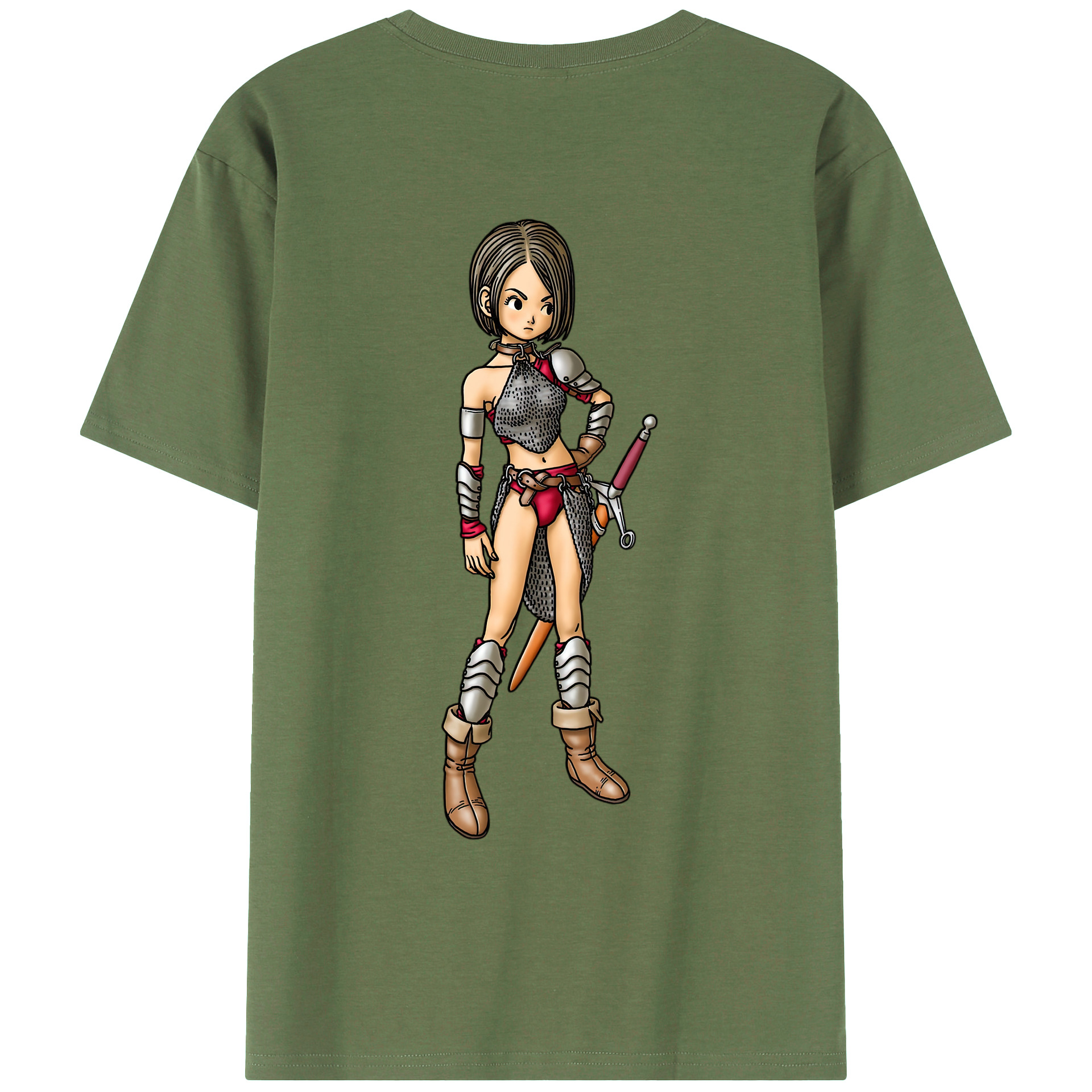 （画像用） ドラゴンクエスト Doragon Kuesuto Dragon Quest 綿100％ メンズ半袖Tシャツ（バックプリント） 通気性